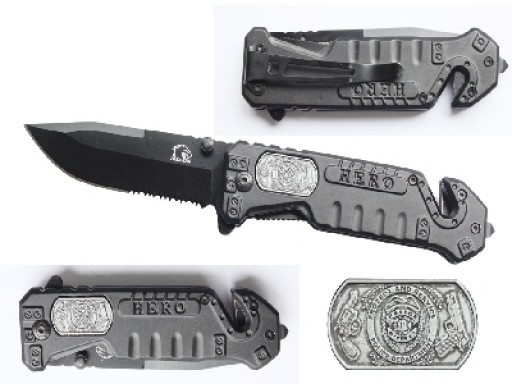 Falcon 8" Spring Assisted Pocket Knife KS9009BK-3